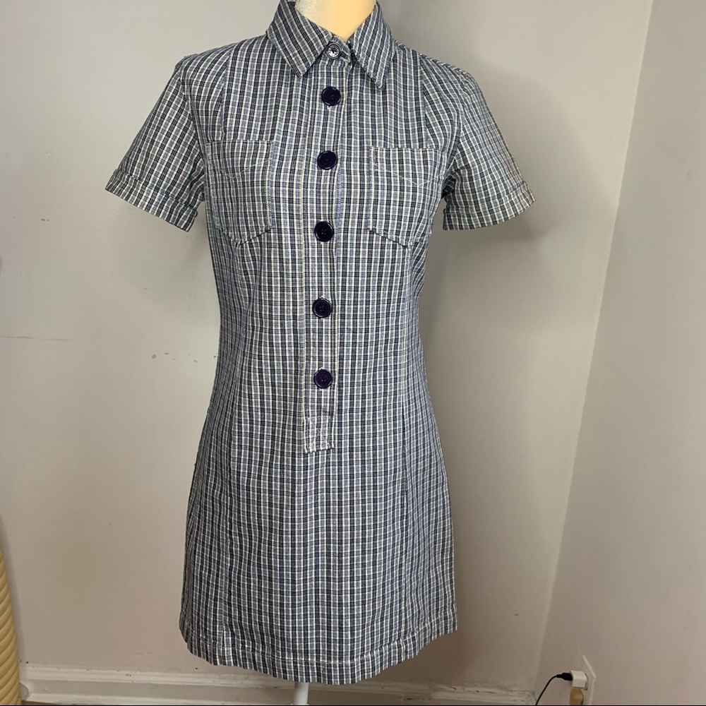 Gap vintage style blue jeans dress with real pockets